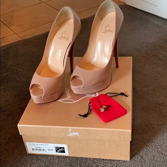 Christian Louboutin Shoes - Christian Louboutin Lady Peep Patent Shoes